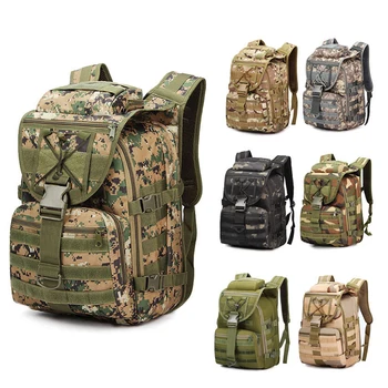 40-литров военно-тактическа раница за мъже X7 Армията Щурмова чанта Molle Система за къмпинг, туризъм, чанта за пътуване, спортни чанти на открито
